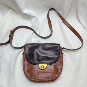 Fossil Dark and Light Brown Mini Bag
